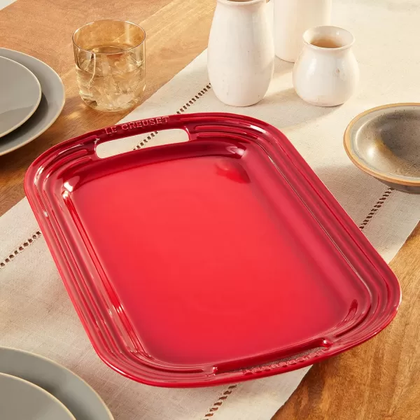 Le Creuset Stoneware Oval Serving Platter, 16.25", Rhone