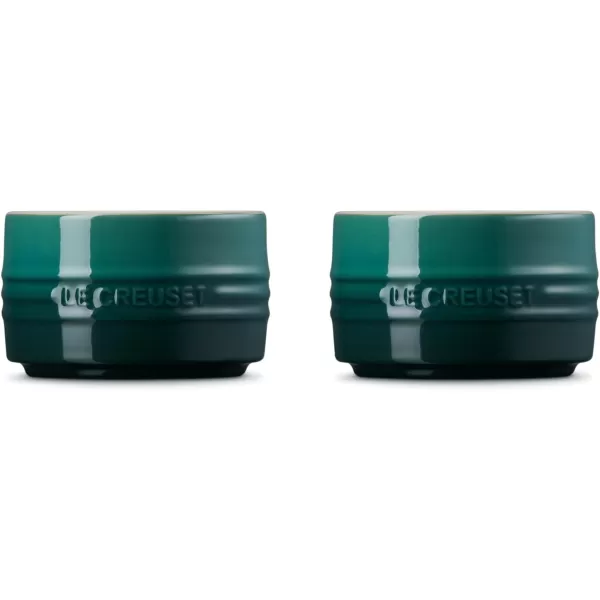 Le Creuset Stoneware Round Ramekin Straight Wall Set of 2, 6.75oz. Each, Shallot