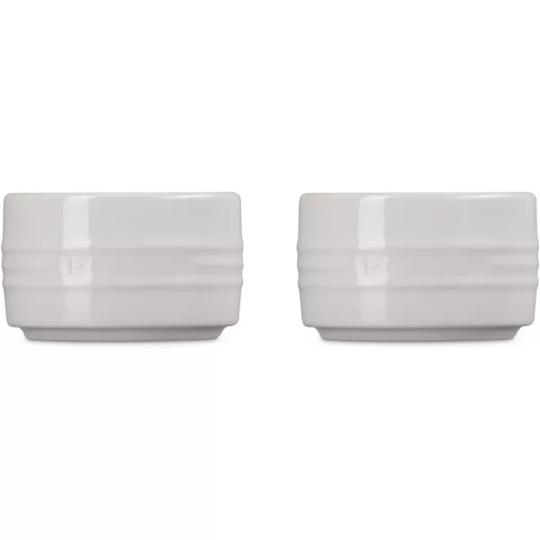 Le Creuset Stoneware Round Ramekin Straight Wall Set of 2, 6.75oz. Each, Shallot