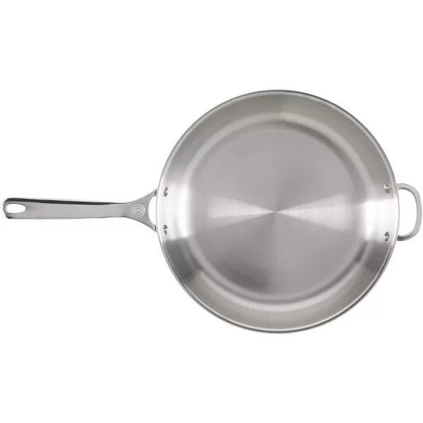 Le Creuset Tri-Ply Stainless Steel 12.5" Deep Fry Pan with Helper Handle