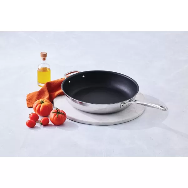Le Creuset Tri-Ply Stainless Steel 12.5" Deep Fry Pan with Helper Handle