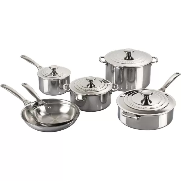 Le Creuset Tri-Ply Stainless Steel 4 Quart Saucepan with Helper Handle