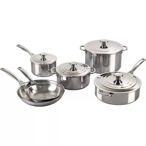 Le Creuset Tri-Ply Stainless Steel 4 Quart Saucepan with Helper Handle