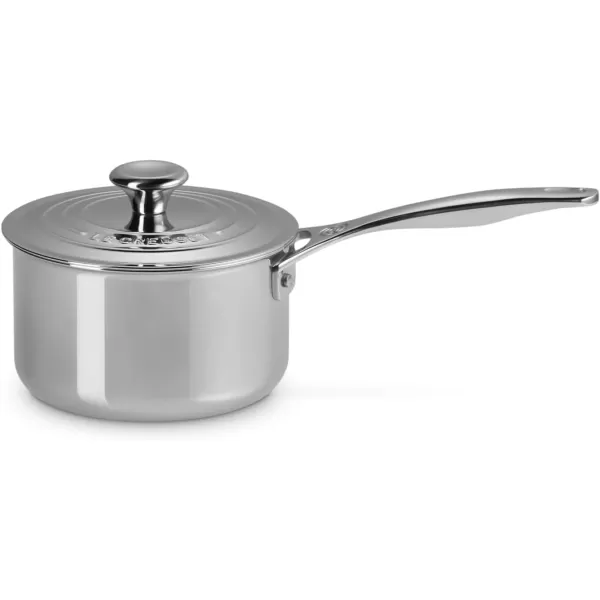 Le Creuset Tri-Ply Stainless Steel 4 Quart Saucepan with Helper Handle