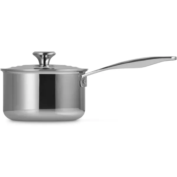Le Creuset Tri-Ply Stainless Steel 4 Quart Saucepan with Helper Handle
