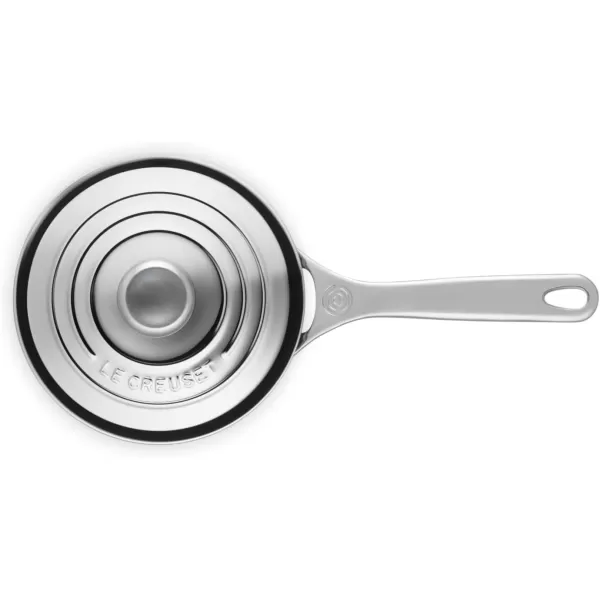 Le Creuset Tri-Ply Stainless Steel 4 Quart Saucepan with Helper Handle