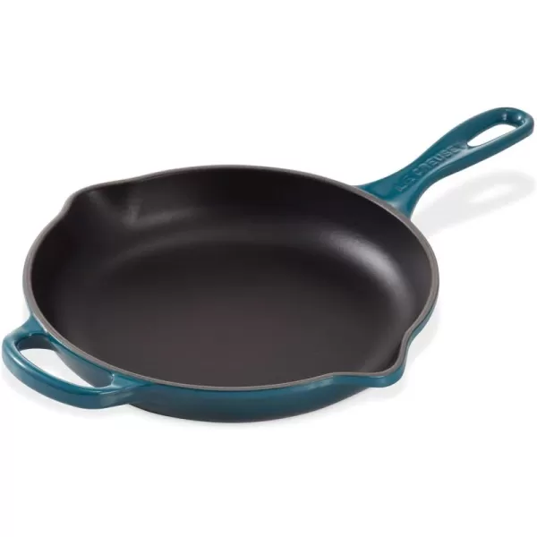 Le Creuset Enameled Cast Iron Signature Iron Handle Skillet, 10.25", Rhone