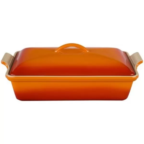 Le Creuset Stoneware Heritage Covered Rectangular Casserole, 4 qt. , Rhone
