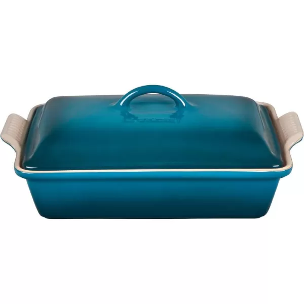 Le Creuset Stoneware Heritage Covered Rectangular Casserole, 4 qt. , Rhone