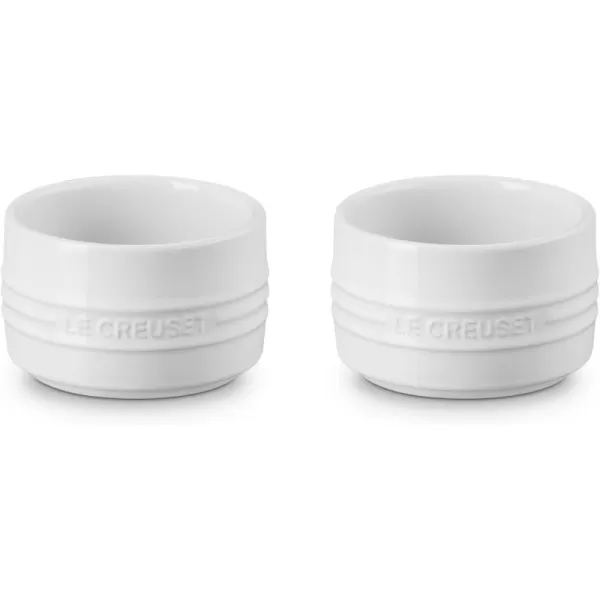 Le Creuset Stoneware Round Ramekin Straight Wall Set of 2, 6.75oz. Each, Shallot