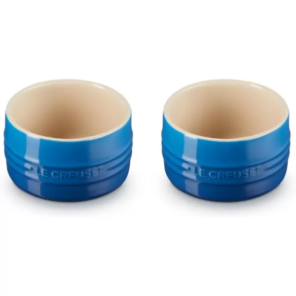 Le Creuset Stoneware Round Ramekin Straight Wall Set of 2, 6.75oz. Each, Shallot
