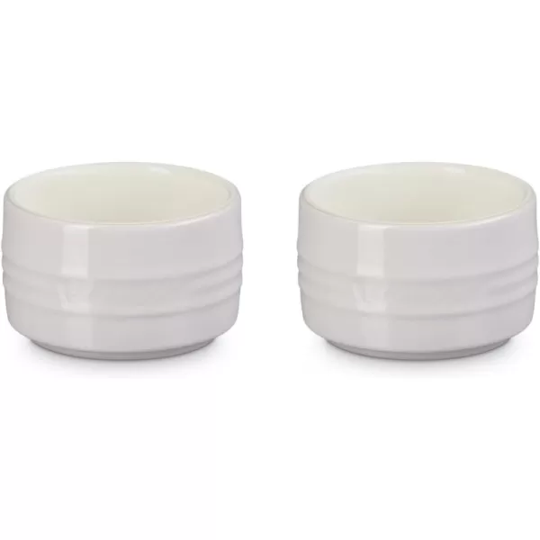 Le Creuset Stoneware Round Ramekin Straight Wall Set of 2, 6.75oz. Each, Shallot