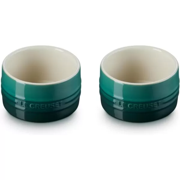 Le Creuset Stoneware Round Ramekin Straight Wall Set of 2, 6.75oz. Each, Shallot