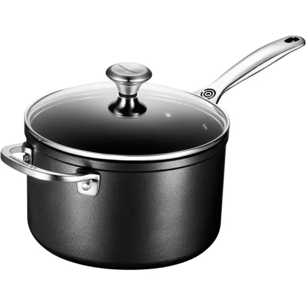 Le Creuset Toughened Nonstick PRO Saucepan With Glass Lid, 4 qt.