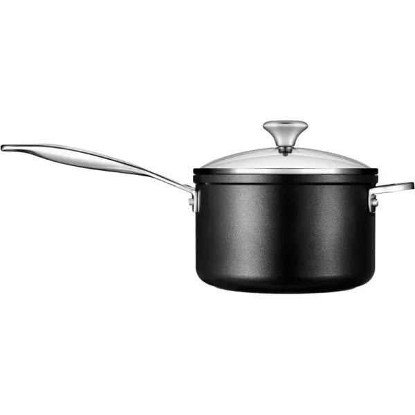 Le Creuset Toughened Nonstick PRO Saucepan With Glass Lid, 4 qt.