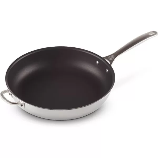 Le Creuset Tri-Ply Stainless Steel 12.5" Deep Fry Pan with Helper Handle