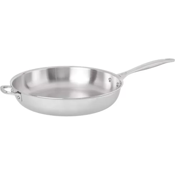 Le Creuset Tri-Ply Stainless Steel 12.5" Deep Fry Pan with Helper Handle