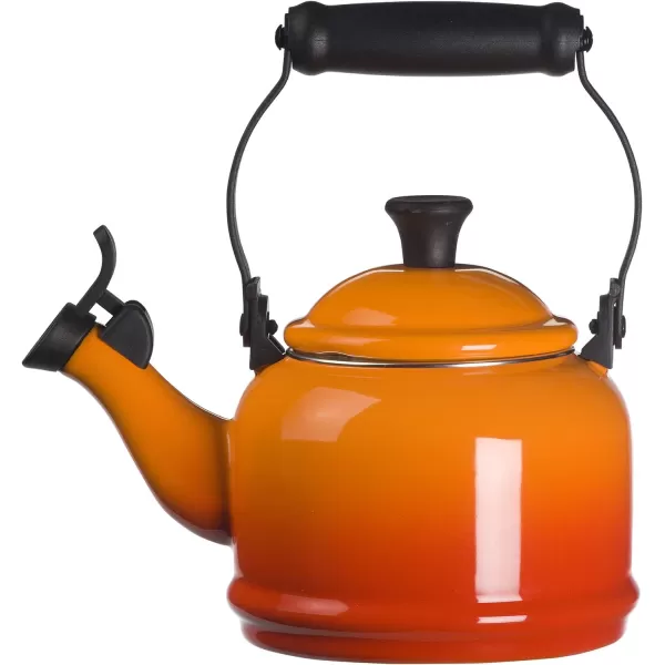 Le Creuset Enamel On Steel Demi Kettle &amp; Stoneware Set of 2 Mugs, 1.25 qt. Kettle &amp;  14 oz. Mugs, Licorice