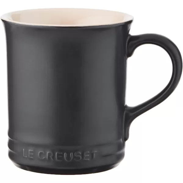 Le Creuset Enamel On Steel Demi Kettle &amp; Stoneware Set of 2 Mugs, 1.25 qt. Kettle &amp;  14 oz. Mugs, Licorice