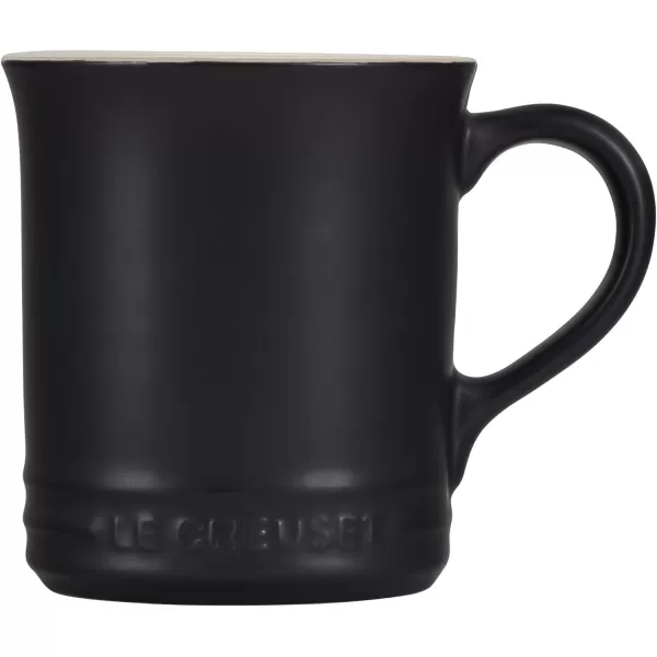 Le Creuset Enamel On Steel Demi Kettle &amp; Stoneware Set of 2 Mugs, 1.25 qt. Kettle &amp;  14 oz. Mugs, Licorice