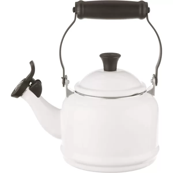 Le Creuset Enamel On Steel Demi Kettle &amp; Stoneware Set of 2 Mugs, 1.25 qt. Kettle &amp;  14 oz. Mugs, Licorice