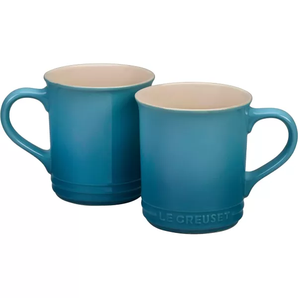 Le Creuset Enamel On Steel Demi Kettle with Metal Finishes &amp; Stoneware Set of 2 Mugs, 1.25 qt. Kettle &amp;  14 oz. Mugs, Cerise