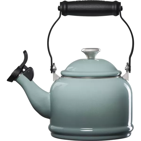 Le Creuset Enamel On Steel Demi Tea Kettle with Metal Finishes, 1.25 qt, Artichaut