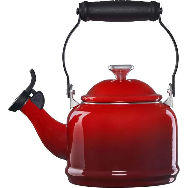 Le Creuset Enamel On Steel Demi Tea Kettle with Metal Finishes, 1.25 qt, Artichaut