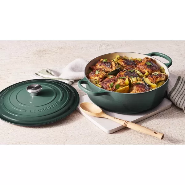 Le Creuset Enameled Cast Iron Signature Round Wide Dutch Oven, 6.75 qt., Rhone