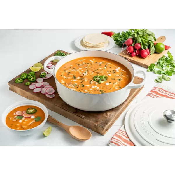 Le Creuset Enameled Cast Iron Signature Round Wide Dutch Oven, 6.75 qt., Rhone