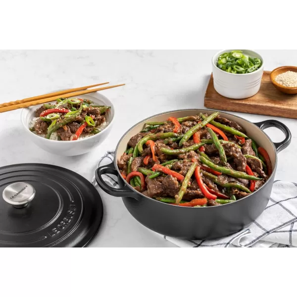 Le Creuset Enameled Cast Iron Signature Round Wide Dutch Oven, 6.75 qt., Rhone