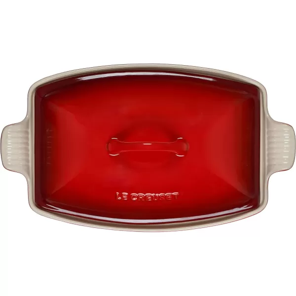 Le Creuset Heritage Stoneware Deep Baker with Lid, 4.5 qt., Cerise