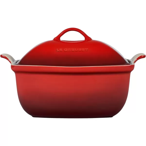 Le Creuset Heritage Stoneware Deep Baker with Lid, 4.5 qt., Cerise