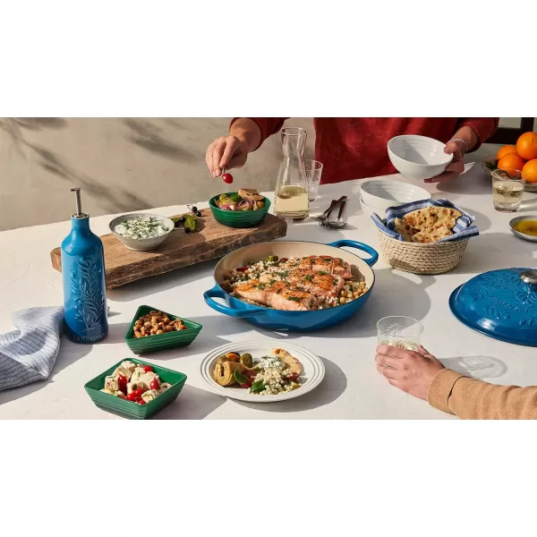 Le Creuset Olive Branch Collection Multi Bowl, 3.5 qt., Artichaut with Embossed Lid