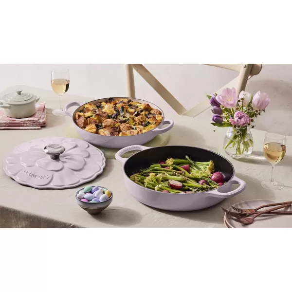 Le Creuset Signature Enameled Cast Iron Petal Braiser, 2.25qt., Shallot