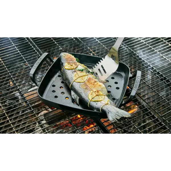 Le Creuset Stainless Steel Outdoor Two-Pronged Fork, 17.5"