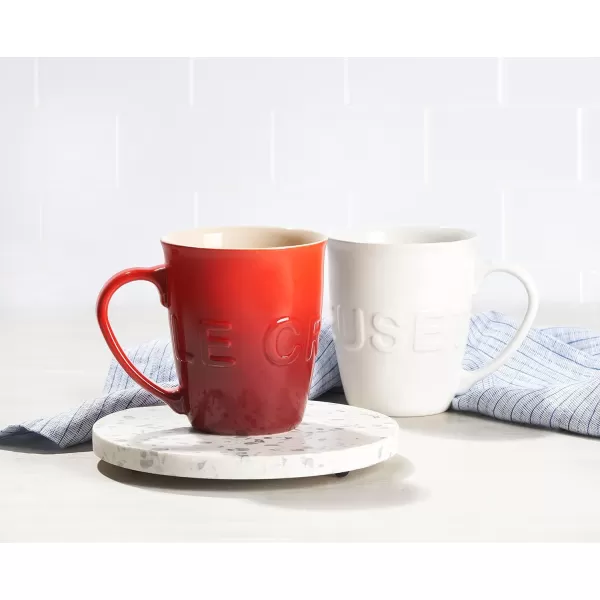 Le Creuset Stoneware 20 oz Extra-Large Logo Coffee Mug, Sea Salt