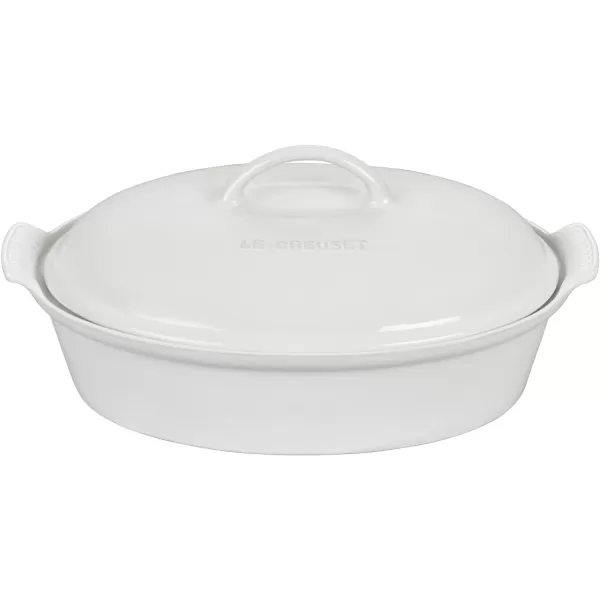 Le Creuset Stoneware Heritage Covered Oval Casserole, 4 qt. , Cerise