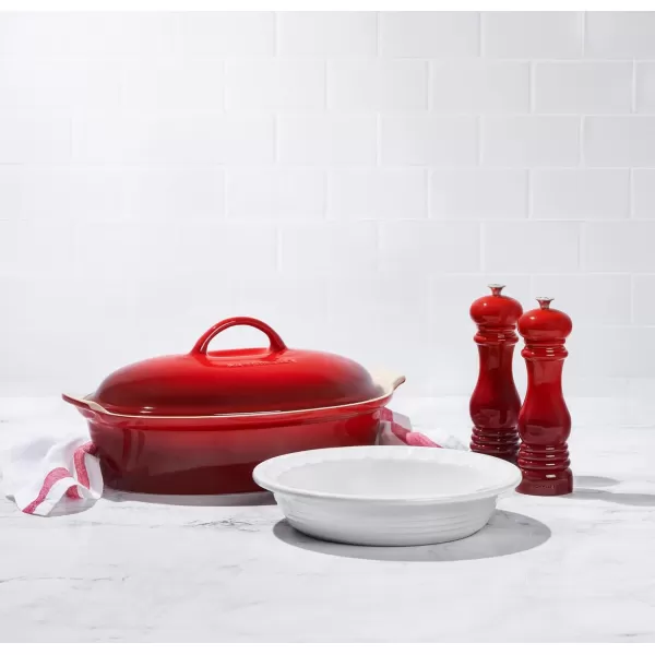 Le Creuset Stoneware Heritage Covered Oval Casserole, 4 qt. , Cerise
