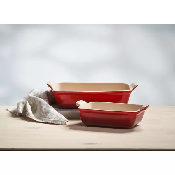 Le Creuset Stoneware Heritage Set 3 Rectangular Dishes, Sea Salt