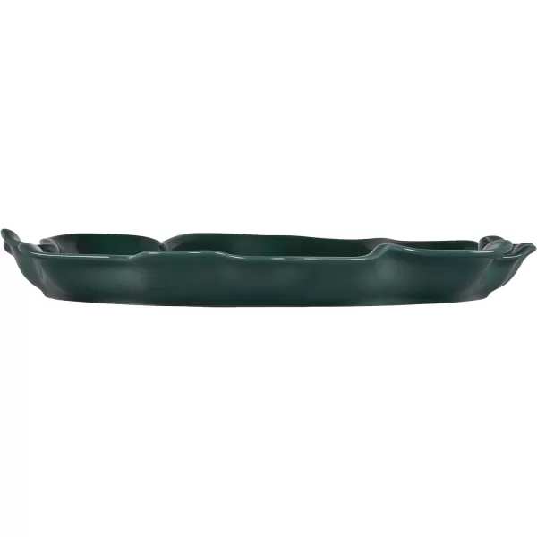 Le Creuset Stoneware Iris Collection Serving Platter, 14", White