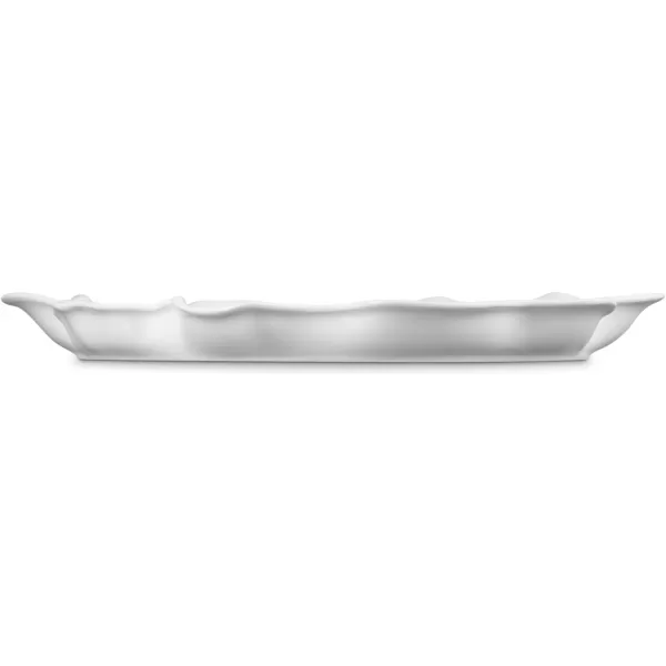 Le Creuset Stoneware Iris Collection Serving Platter, 14", White