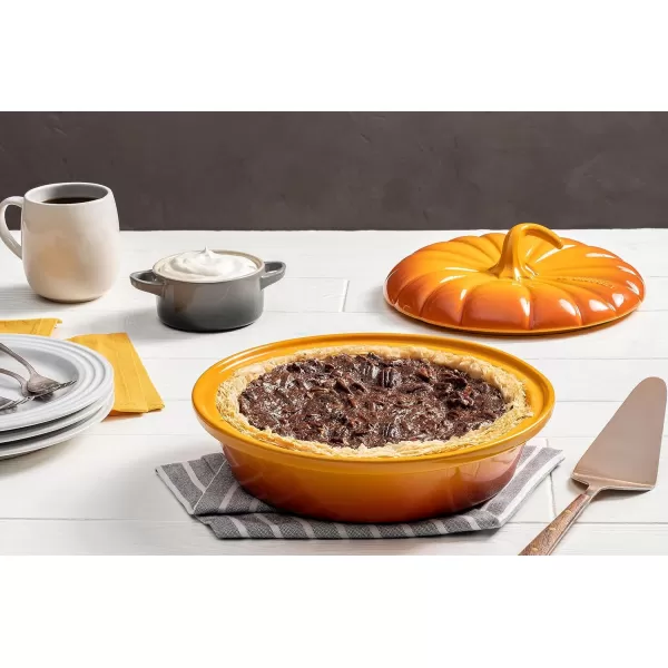 Le Creuset Stoneware Pumpkin Baker with Lid, 9", Rhone