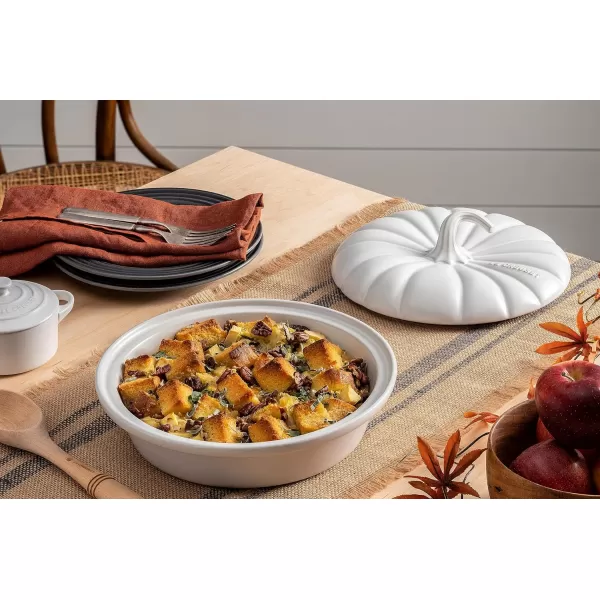 Le Creuset Stoneware Pumpkin Baker with Lid, 9", Rhone