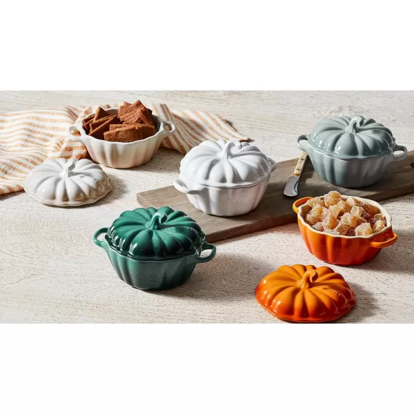 Le Creuset Stoneware Pumpkin Baker with Lid, 9", Rhone