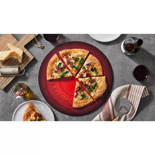 Le Creuset Stoneware Round Pizza Stone, 15 in., Sea Salt