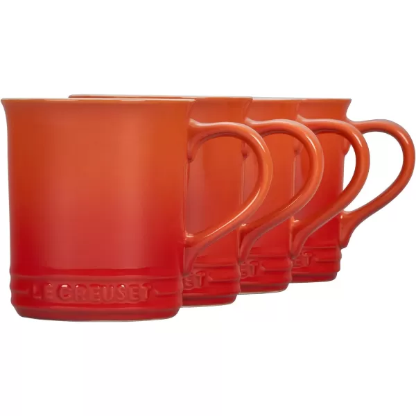 Le Creuset Stoneware Set of 4 Mugs, 14 oz. each, Artichaut