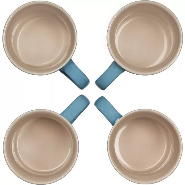 Le Creuset Stoneware Set of 4 Mugs, 14 oz. each, Artichaut