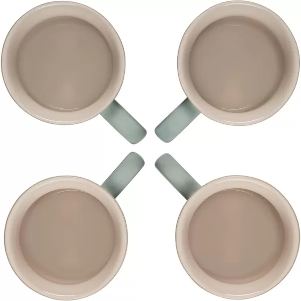 Le Creuset Stoneware Set of 4 Mugs, 14 oz. each, Artichaut