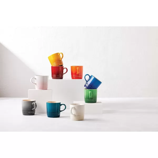 Le Creuset Stoneware Set of 6 London Mugs, 12 oz. Each, Shallot